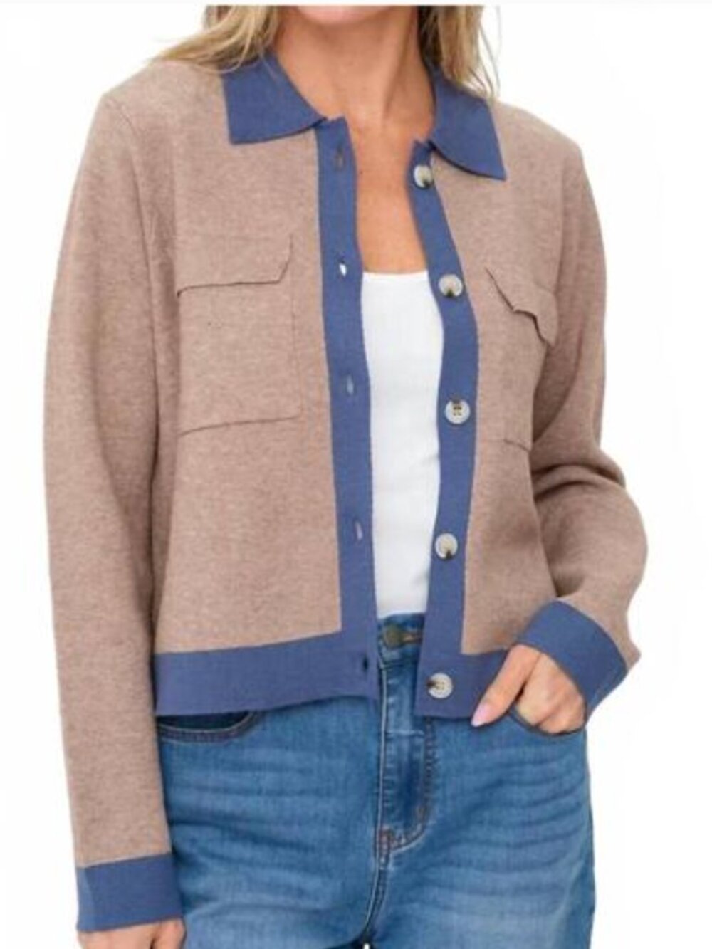 Six/Fifty Fallon Colorblock Cardigan